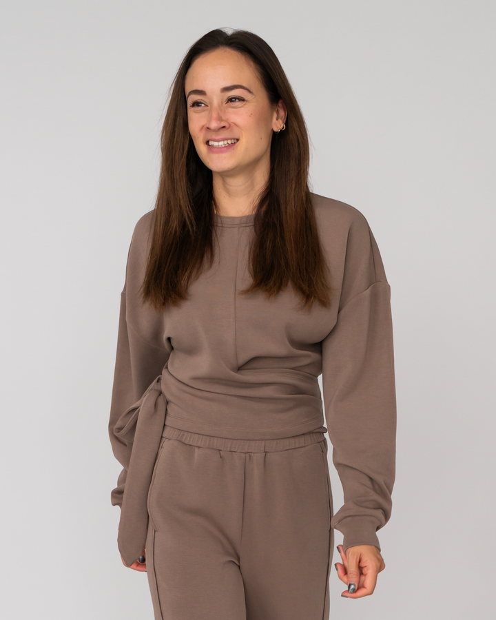 Butter Soft Modal Cropped Pullover (zum binden)