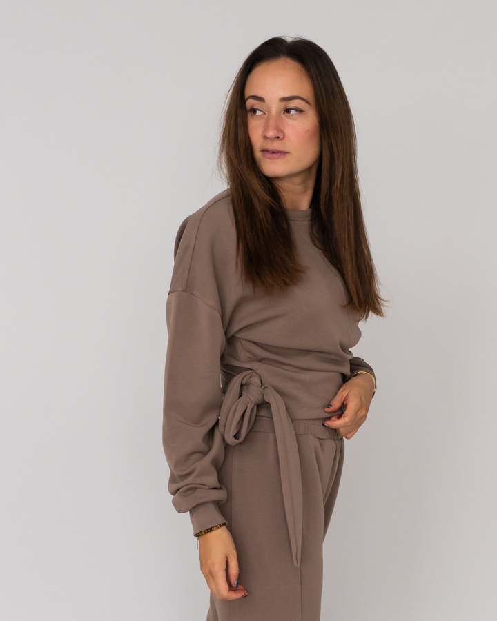 Butter Soft Modal Cropped Pullover (zum binden)
