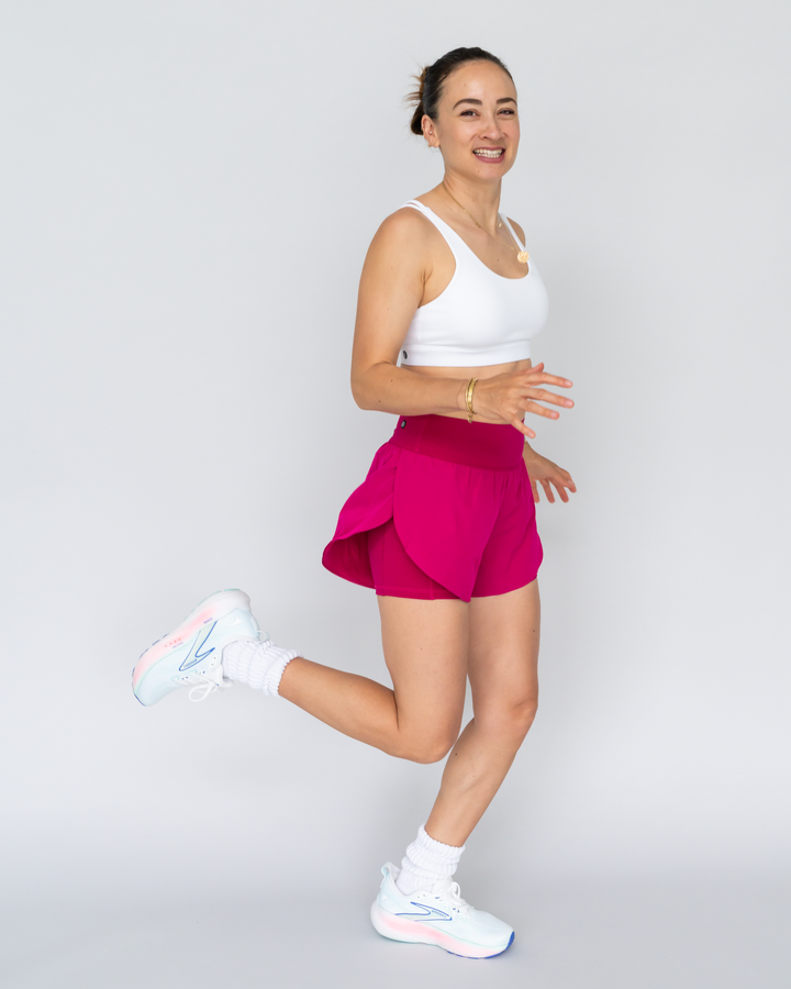 High Waist Running Shorts (mit Innenhose)