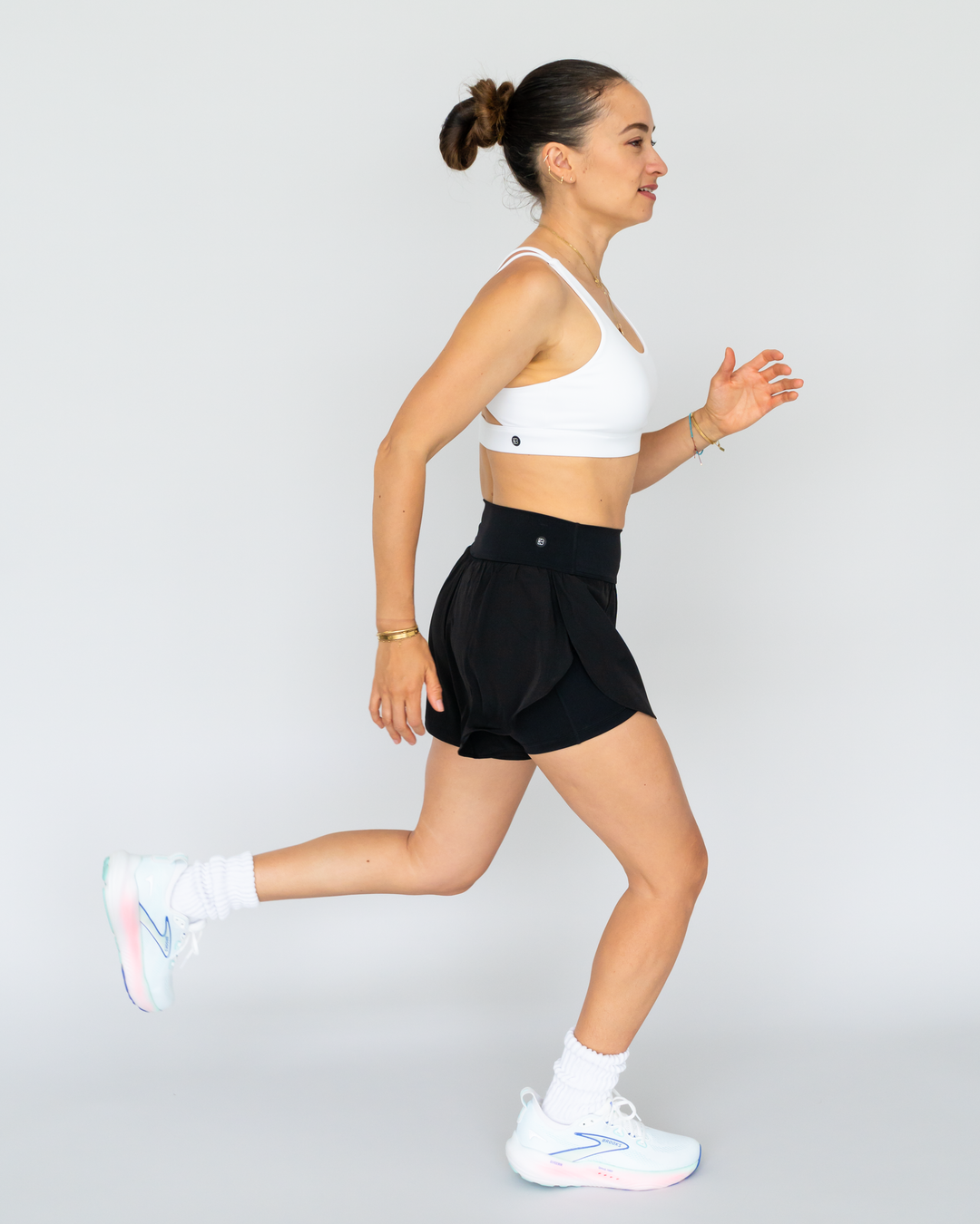High Waist Running Shorts (mit Innenhose)