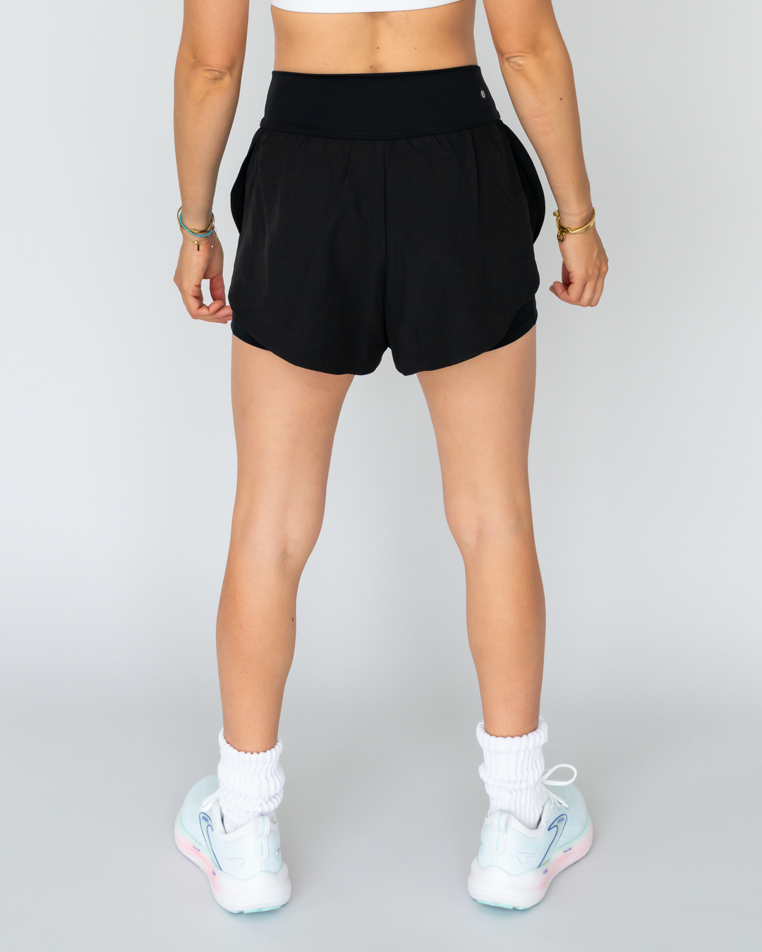 High Waist Running Shorts (mit Innenhose)