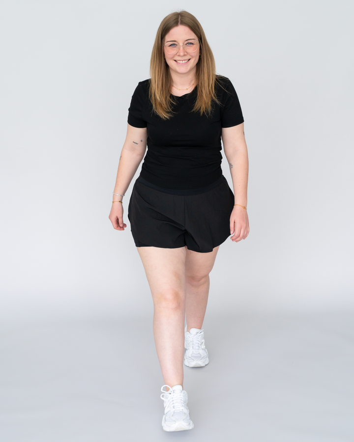High Waist Running Shorts (mit Innenhose)