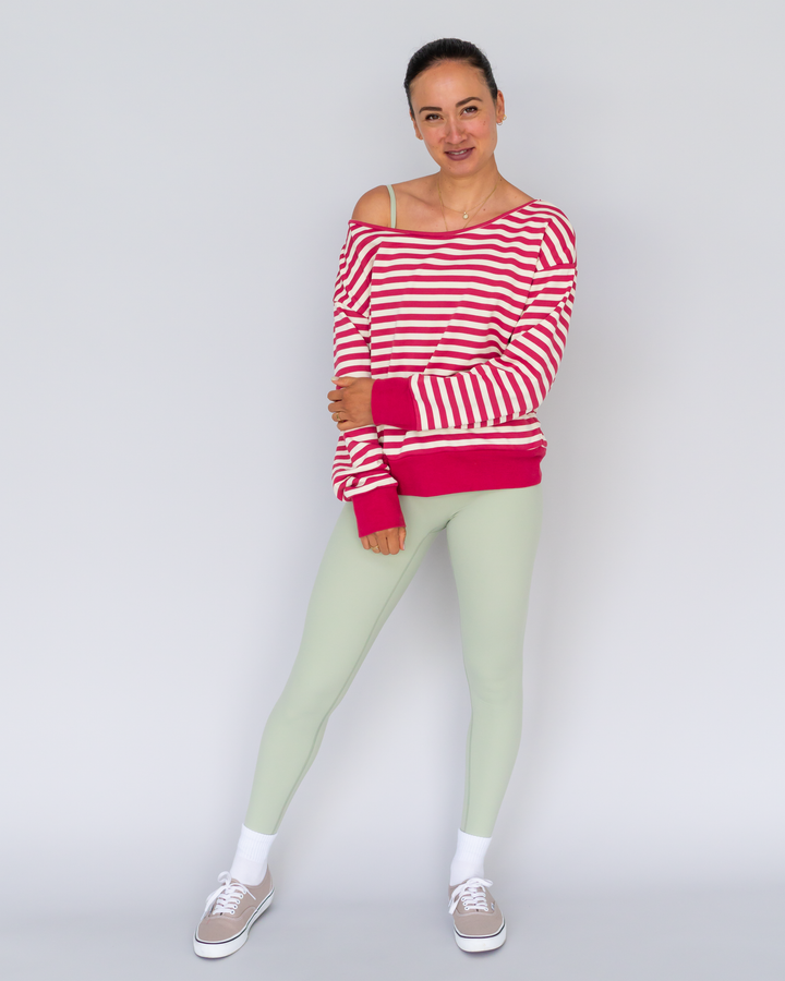 Cotton Off Shoulder Pullover