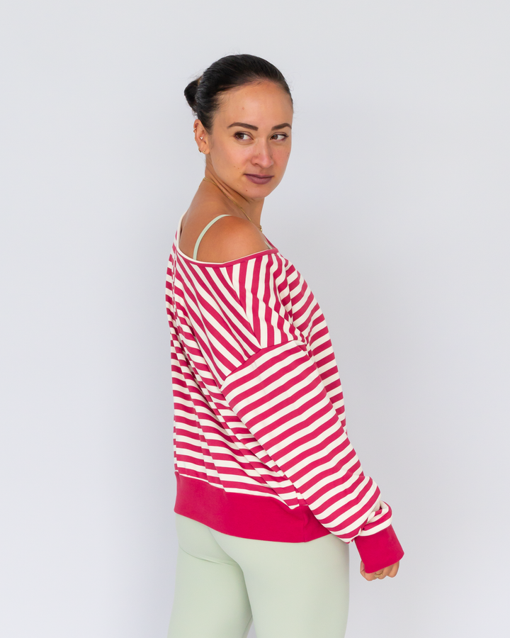 Cotton Off Shoulder Pullover