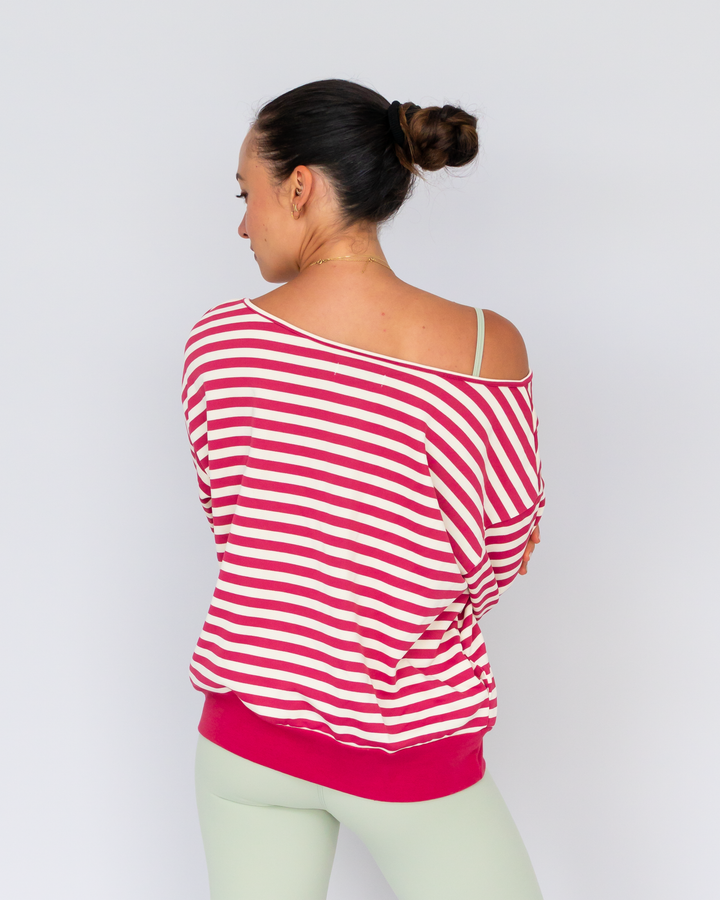 Cotton Off Shoulder Pullover