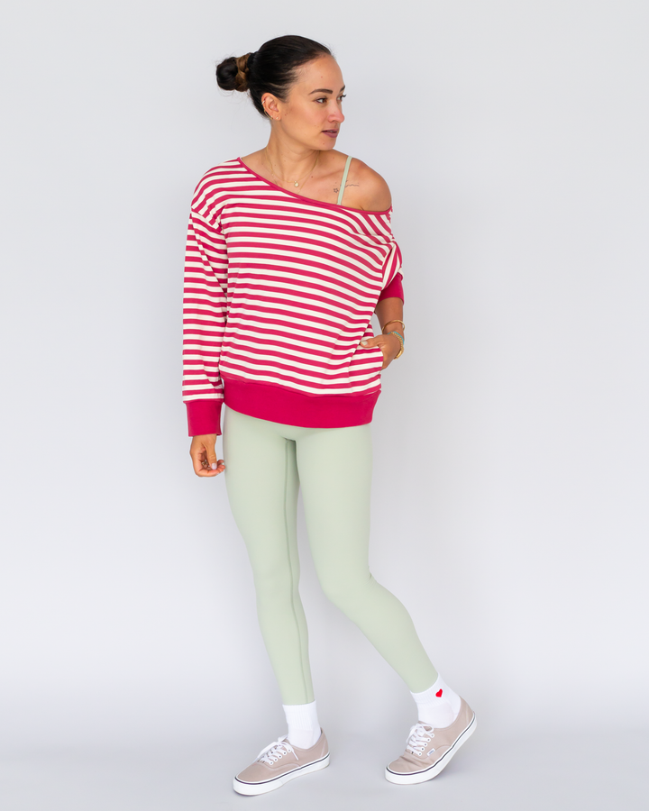Cotton Off Shoulder Pullover