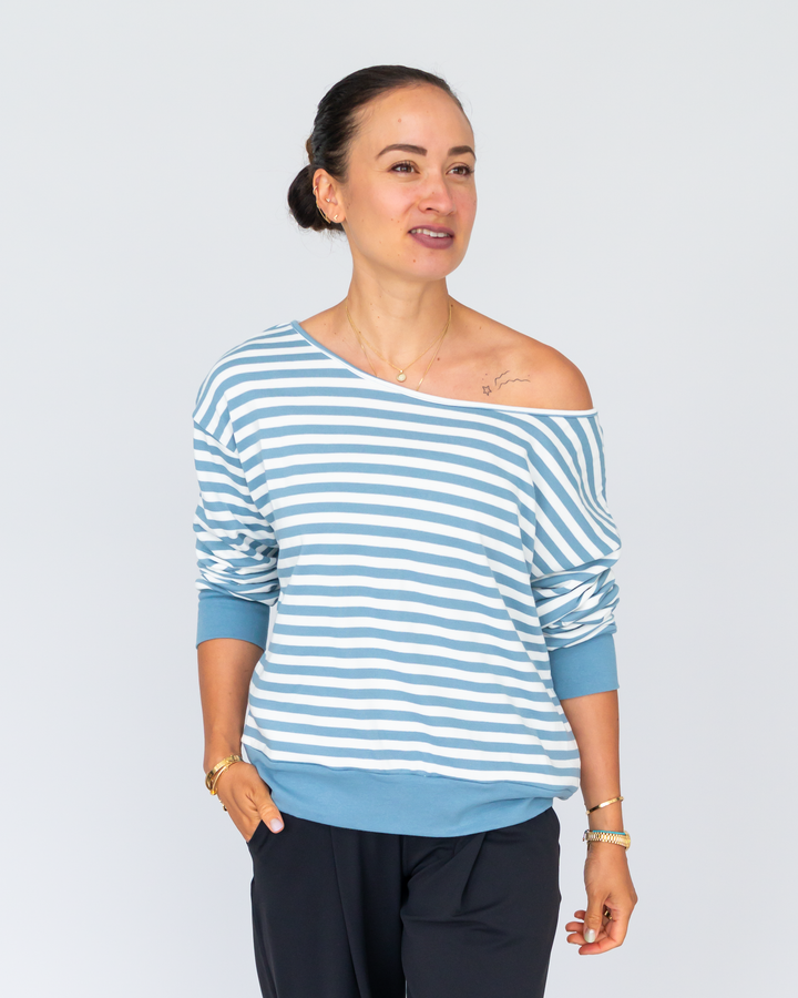 Cotton Off Shoulder Pullover
