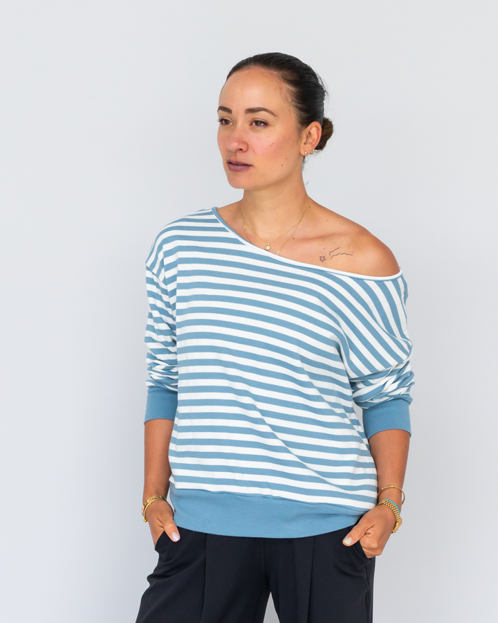 Cotton Off Shoulder Pullover