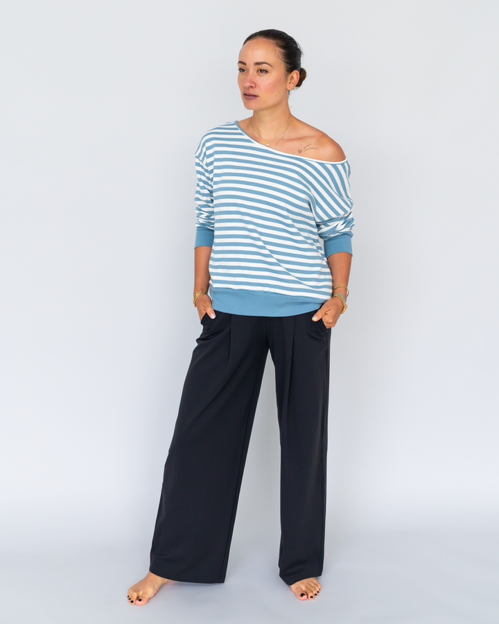 Cotton Off Shoulder Pullover