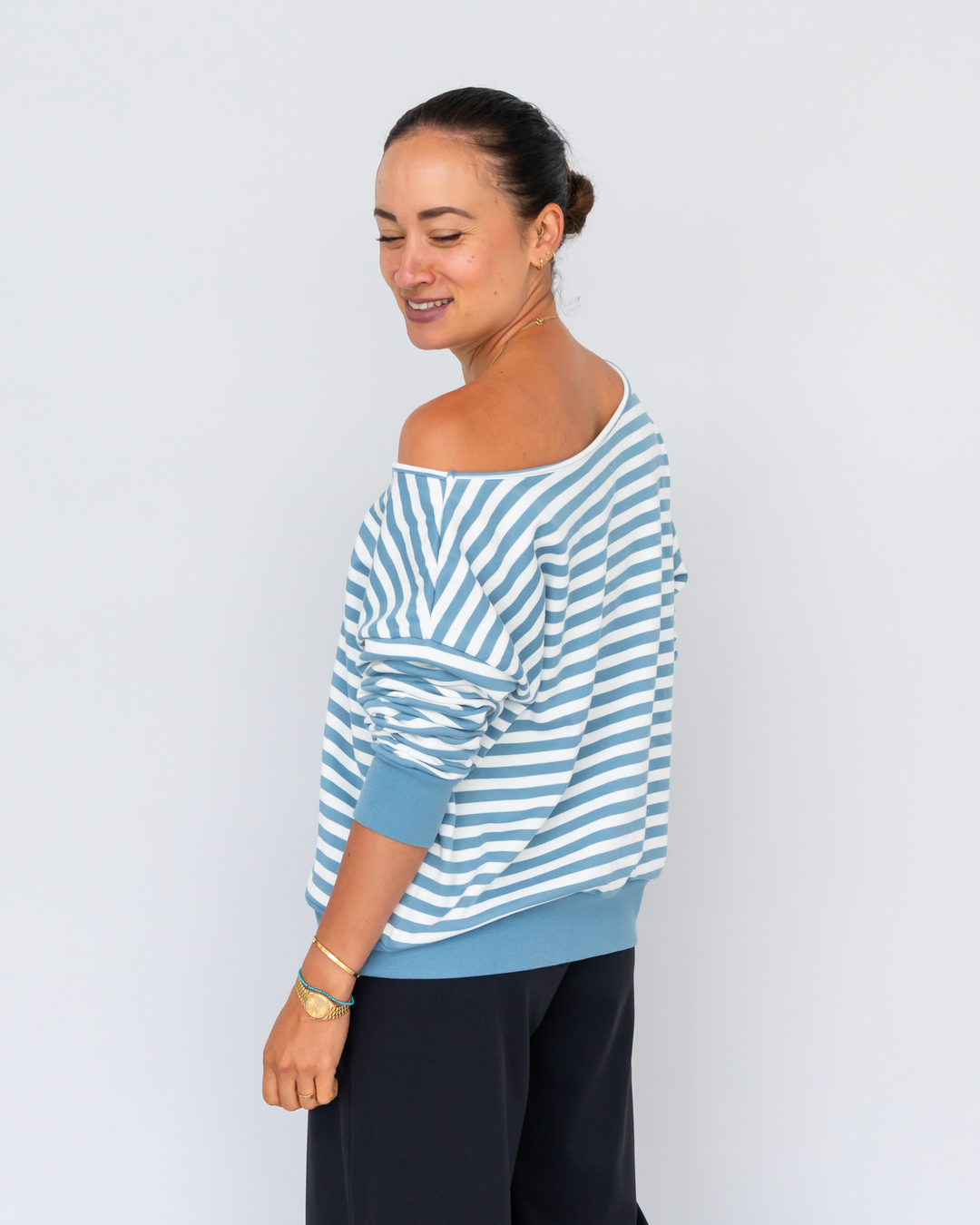 Cotton Off Shoulder Pullover