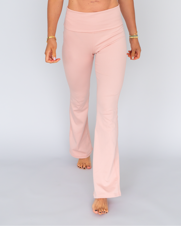 Cotton Comfort Flared Leggings mit faltbarem Bund