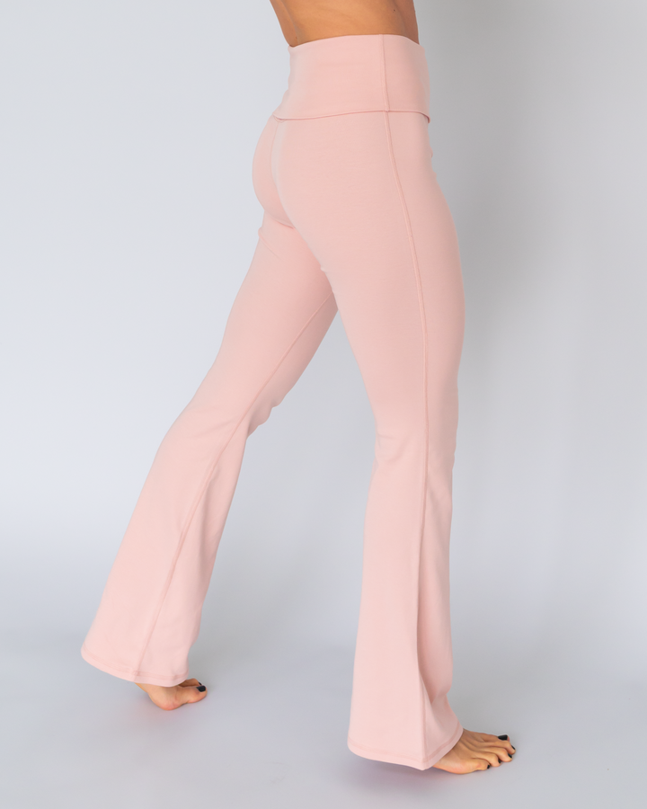 Cotton Comfort Flared Leggings mit faltbarem Bund