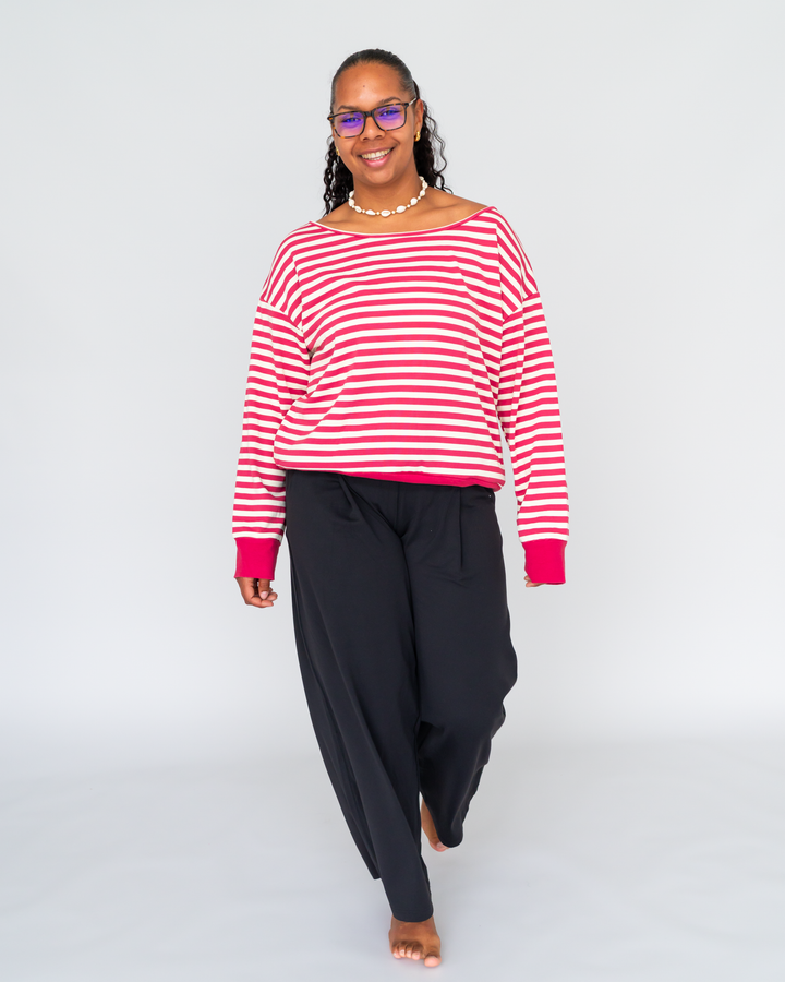 Cotton Off Shoulder Pullover