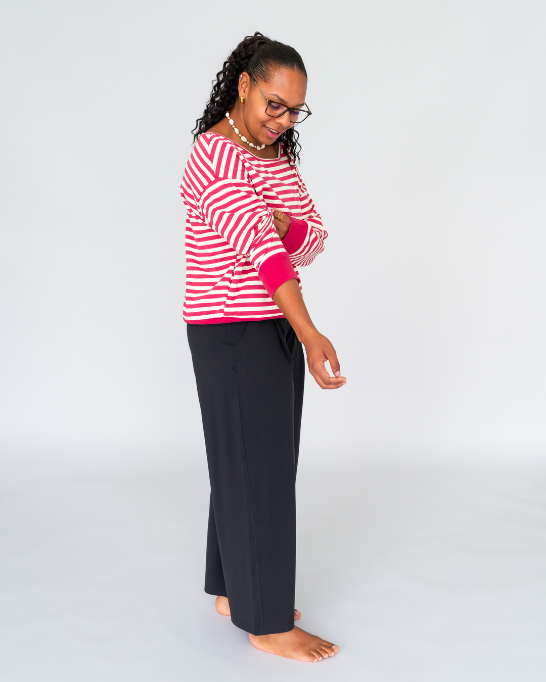 Cotton Off Shoulder Pullover