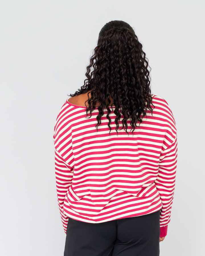 Cotton Off Shoulder Pullover