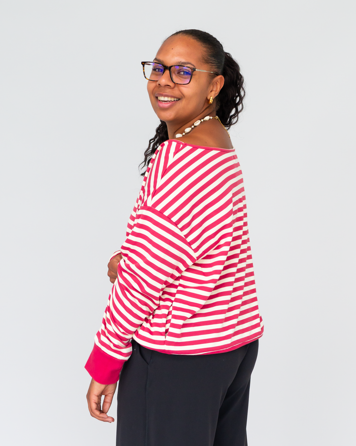 Cotton Off Shoulder Pullover