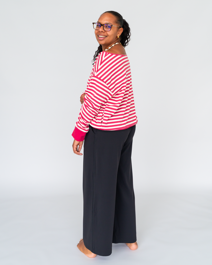 Cotton Off Shoulder Pullover