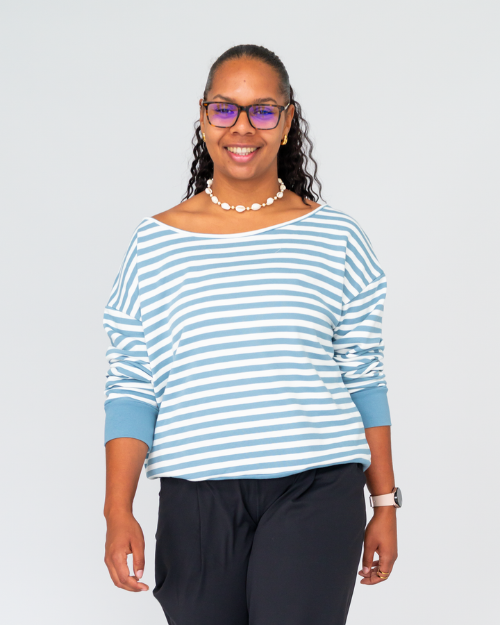 Cotton Off Shoulder Pullover