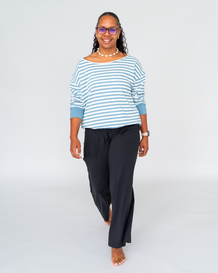 Cotton Off Shoulder Pullover