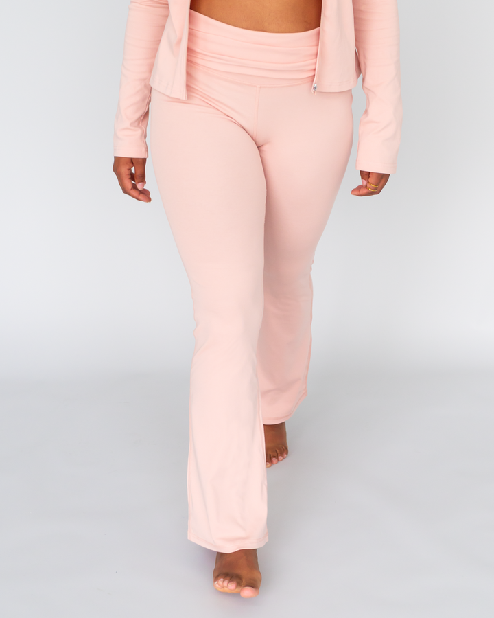 Cotton Comfort Flared Leggings mit faltbarem Bund