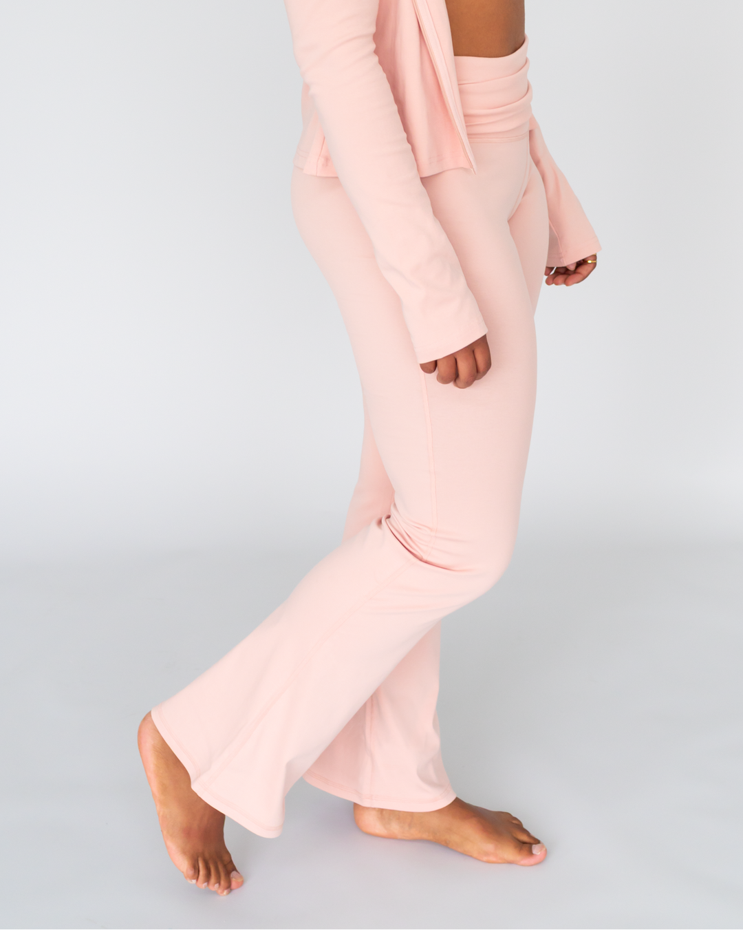 Cotton Comfort Flared Leggings mit faltbarem Bund