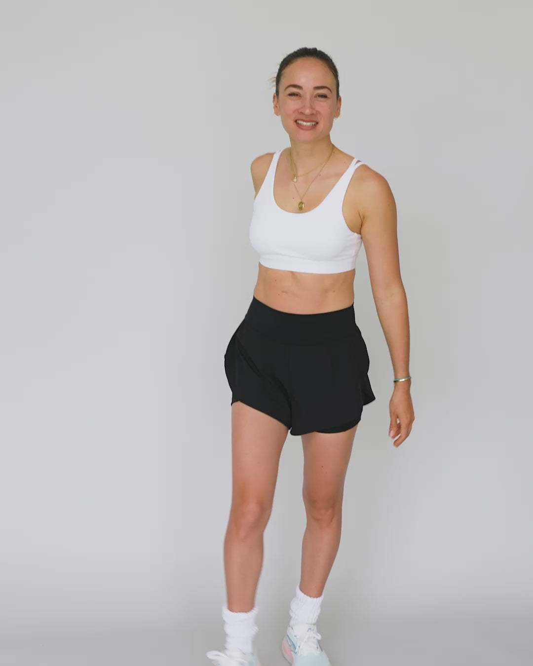 High Waist Running Shorts (mit Innenhose)