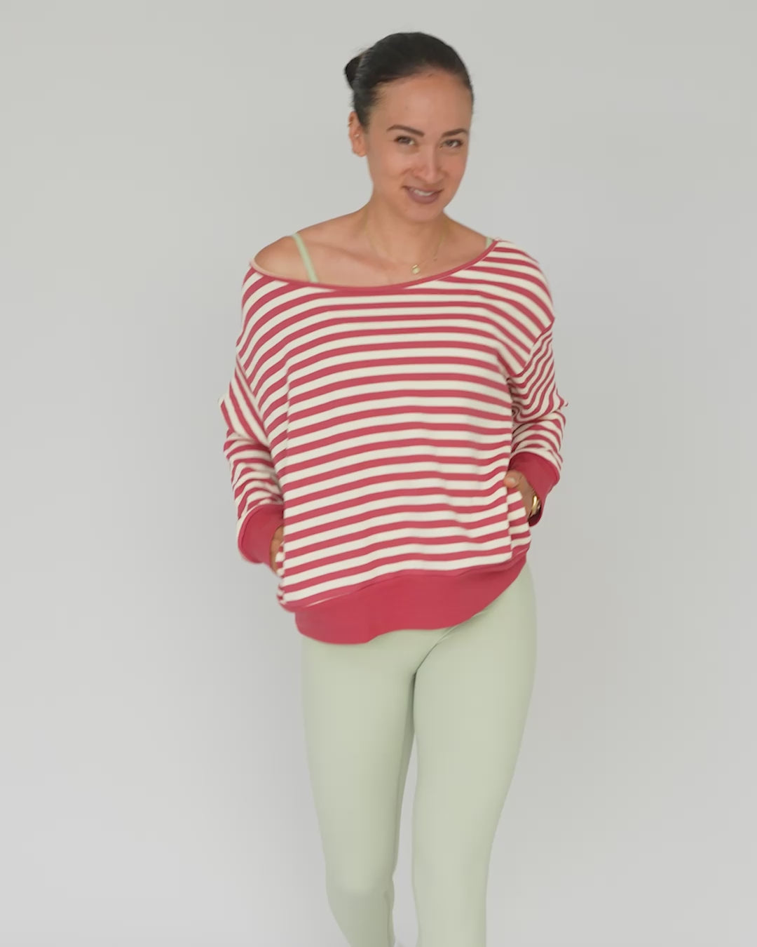 Cotton Off Shoulder Pullover