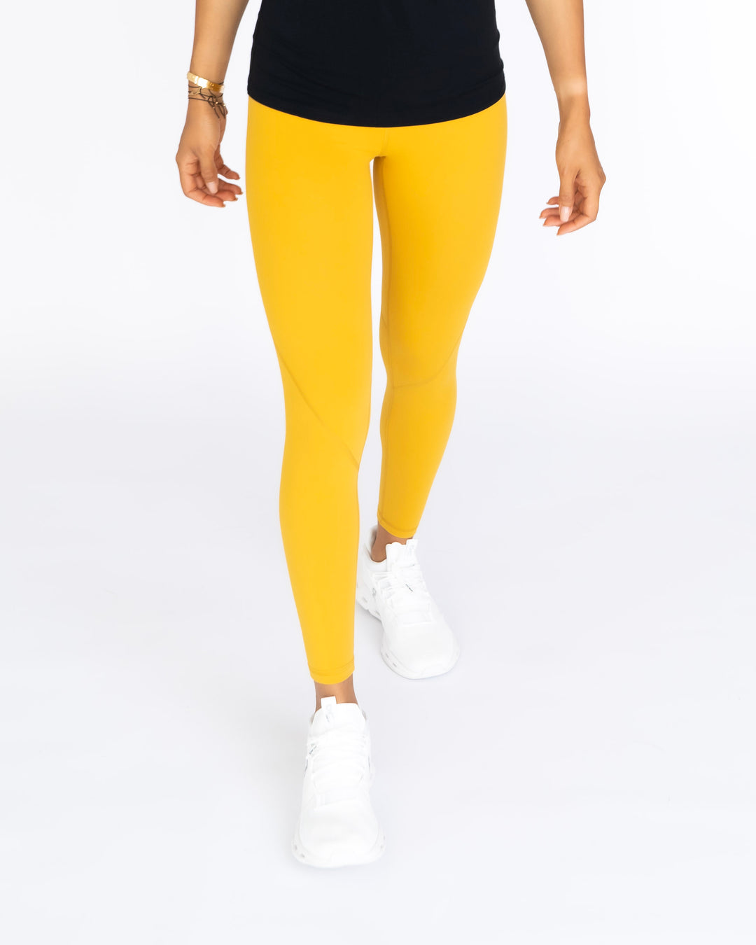 Sportleggings "Maggy light" gelb Schritt