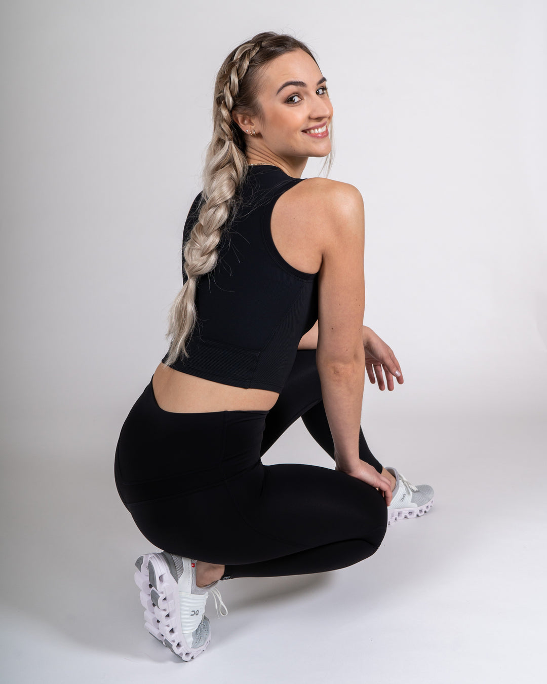 Sportleggings "Maggy" schwarz hinten