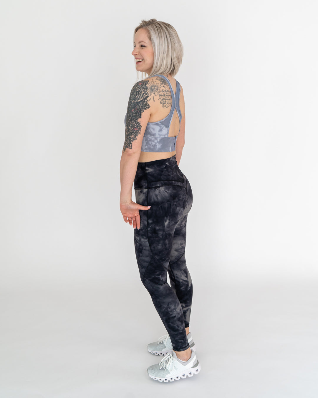 Sportleggings "Maggy" schwarz-grau Seite