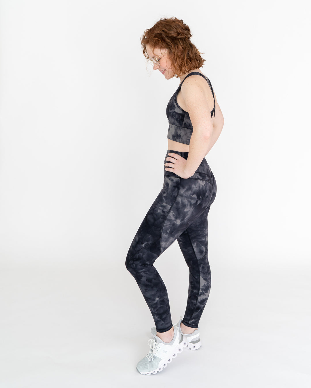 Sportleggings "Maggy" schwarz-grau Ganzkörper