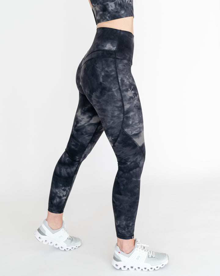 Sportleggings "Maggy" schwarz-grau Schritt